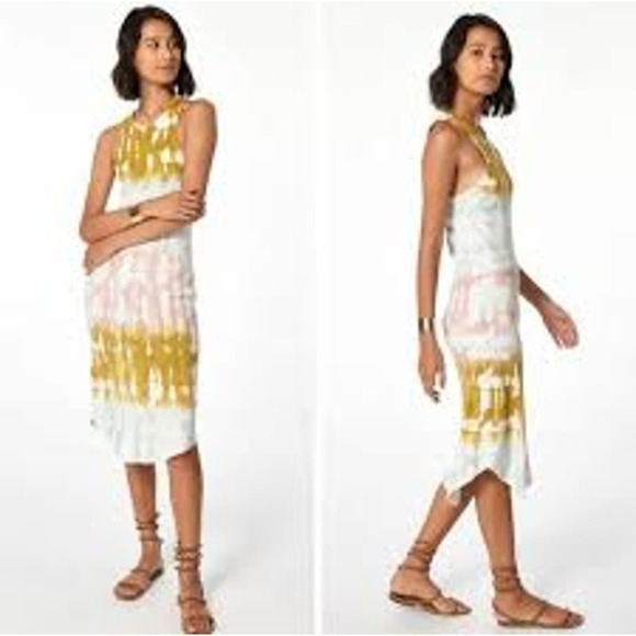 Young Fabulous and Broke tie dye Robbie stretch ribbed Midi dress sz s boho - Picture 9 of 9